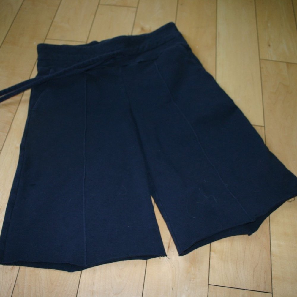 SMANTHA TREACY Size 8 Navy Blue High-waisted Shorts Cotton Pristine